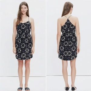 NWT Madewell 'Starview' Batik Grid Silk Cami Minidress Size 4